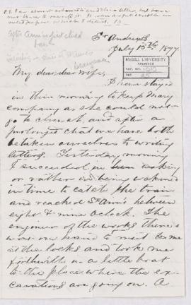 Letter, 15 July 1877