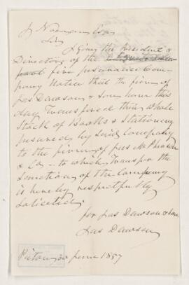 Letter, 30 June 1857