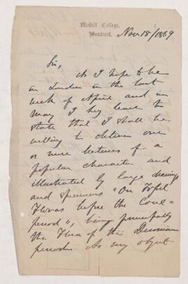 Letter, 18 November 1869