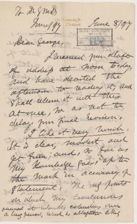 Letter, 8 June 1897