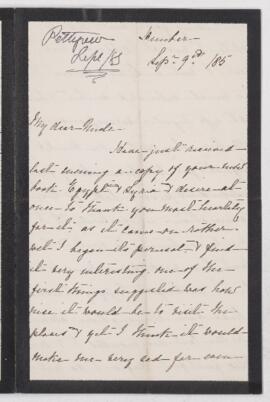 Letter, 9 September 1885