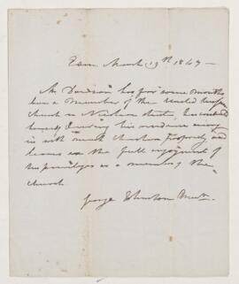 Letter, 19 March 1847