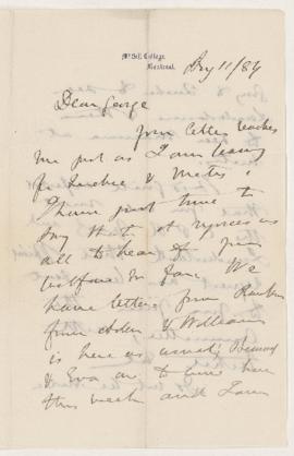 Letter, 11 August 1884