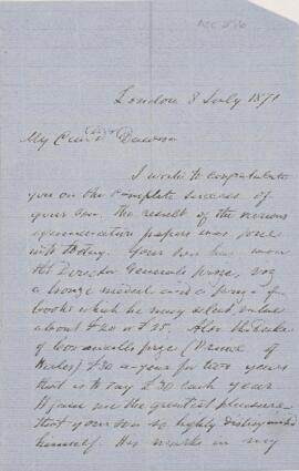 Letter, 8 July 1871