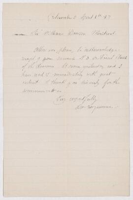 Letter, 8 April 1887