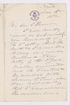 Letter, 18 June 1882