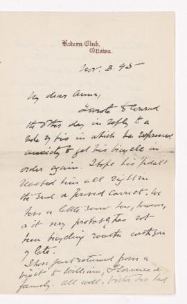 Letter, 3 November 1895