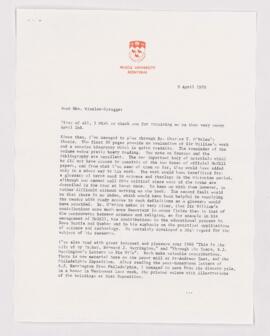 Correspondence – John Andreassen and Lois Winslow-Spragge, 1969-1970