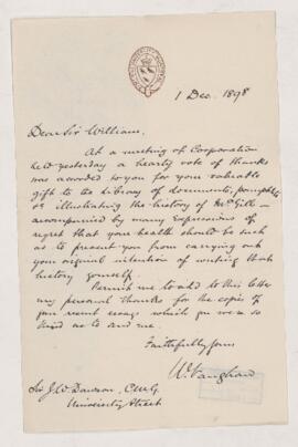 Letter, 1 December 1898