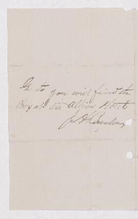 Letter from Geo. Farnsworth to B.J. Harrington.