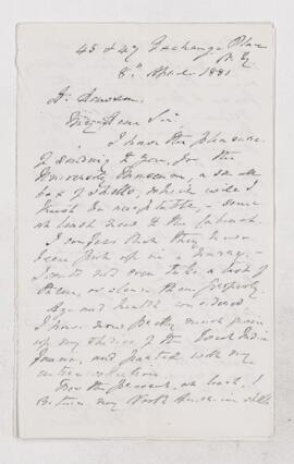 Letter, 8 April 1881