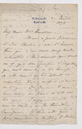 Letter, 21 March 1873