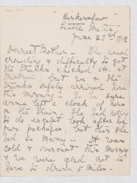 Letter, 22 June 1912