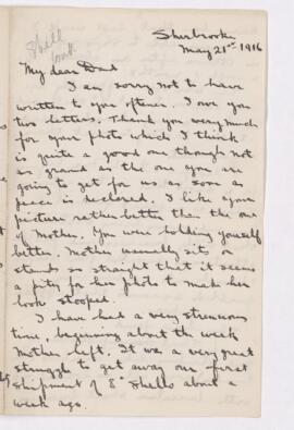 Letter, 21 May 1916