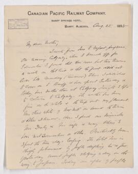Letter, 25 August 1895