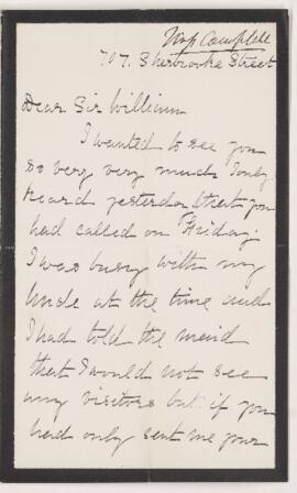 Letter from Adelaide Campbell