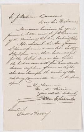 Letter, 1 October 1887