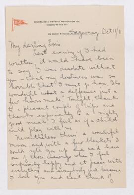 Letter, 11 October 1911