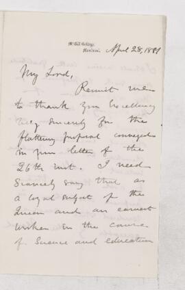 Letter, 28 April 1881