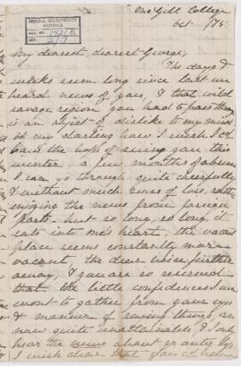 Letter, October 1875