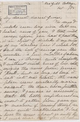 Letter, October 1875