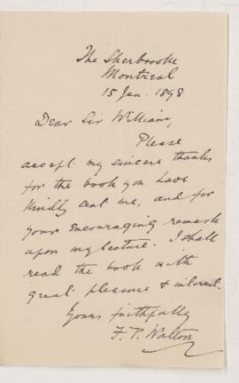 Letter, 15 January 1898