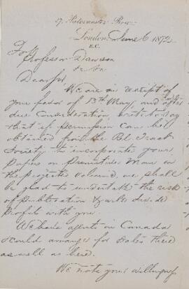 Letter, 6 June 1872