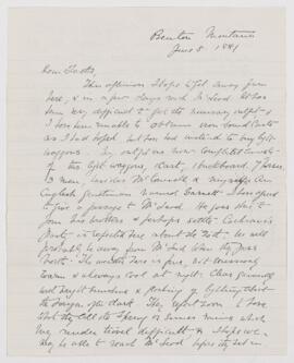 Letter, 8 June 1881