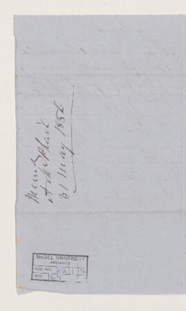 Letter, 31 May 1856