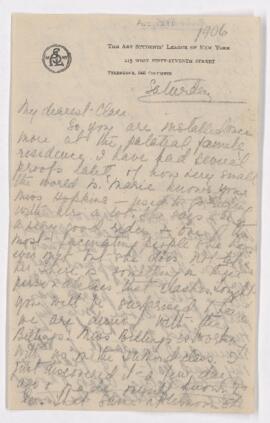 Letter, 1906