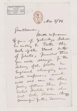 Letter, 7 November 1876