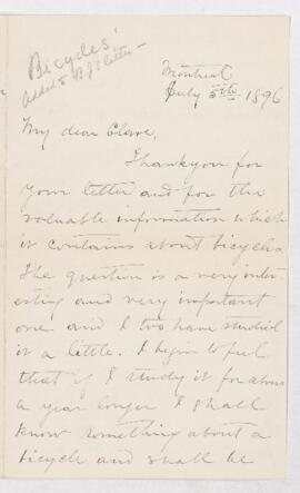 Letter, 5 July, 1896