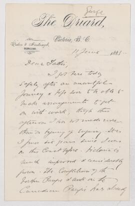 Letter, 11 June 1885