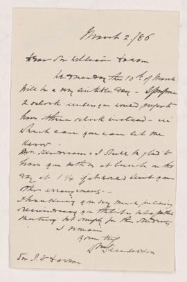 Letter, 2 March 1886