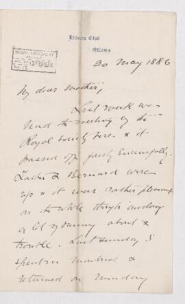 Letter, 30 May 1886