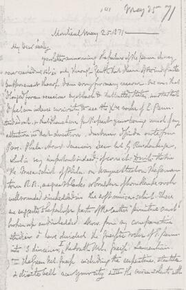 Letter, 25 May 1871