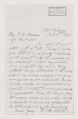 Letter, 5 October 1878