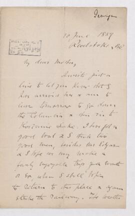 Letter, 10 June 1889