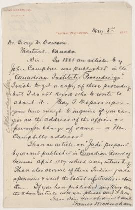 Letter, 8 May 1893