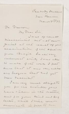 Letter, 7 March 1879