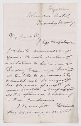 Letter from E. Ryerson