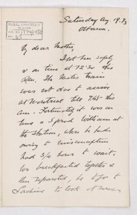 Letter, 19 August 1893