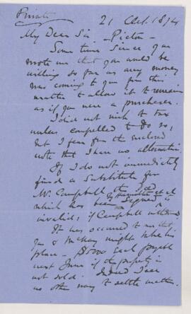 Letter, 21 October 1874