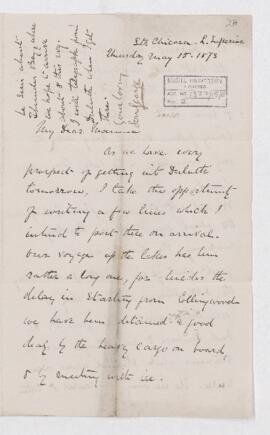 Letter, 15 and 16 May 1873