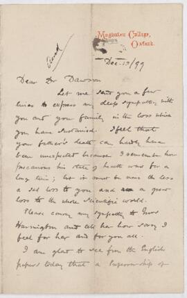 Letter, 13 December 1899