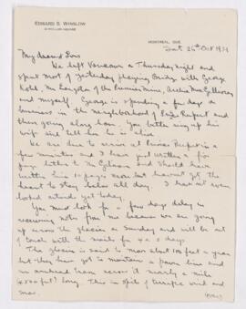 Letter, 26 October 1929