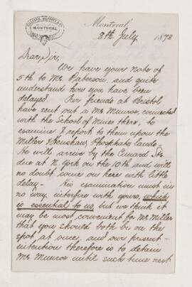 Letter, 8 July 1878