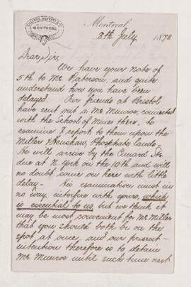 Letter, 8 July 1878