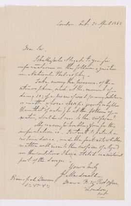 Letter, 20 April 1882