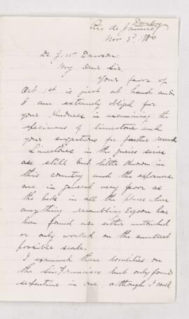 Letter, 3 November 1880